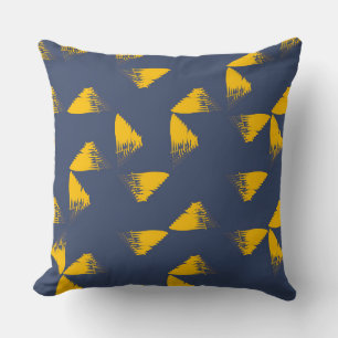 Coussin Jaune, cool, unique, triangles tendance