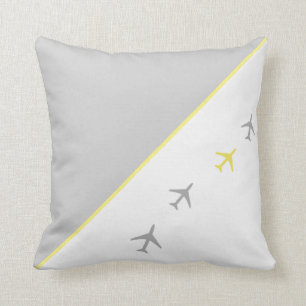 Coussin jaune de mouche d'aviation d'avions