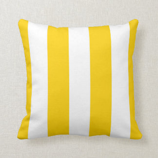 Coussin Jaune et blanc Grandes bandes décoratives