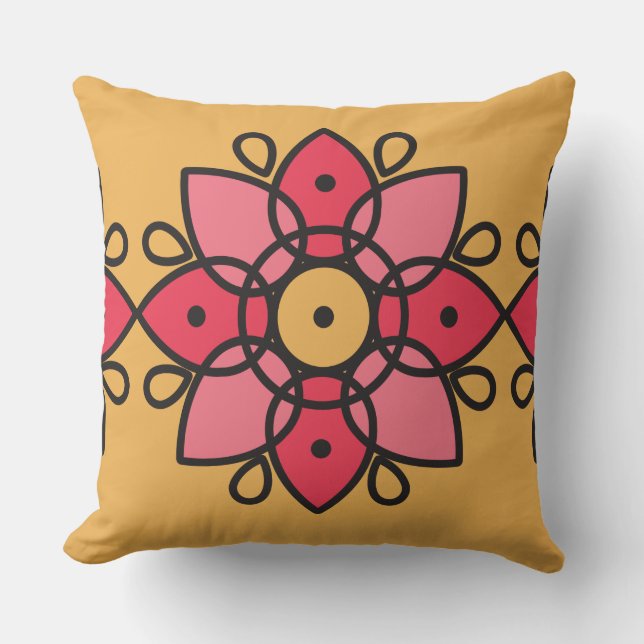 coussin jaune et rose (Recto)