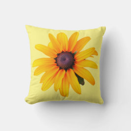 Coussin Jaune Jaune Jaune Fleur Susan Printemps Été Jaune