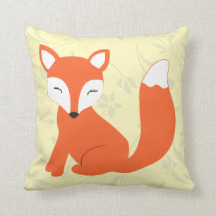 Coussin jaune mignon de Fox de bébé de CBendel