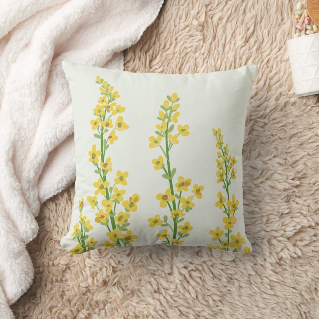 Coussin Jaune Moderne Citrine Fleurit (Couverture)