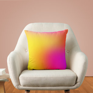 Coussin Jaune néon et rose