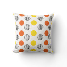 Jaune Orange noir gribouiller point motif