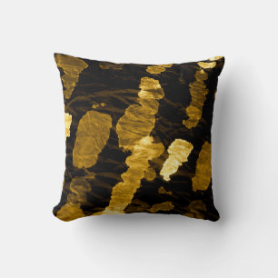 Coussin Jaune teinture cravate, motif aquarelle.