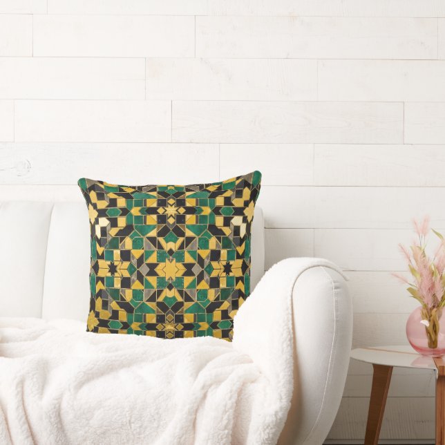 Coussin jaune vert  (Canapé)