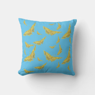 Coussin Jaune Vieux Monde Swallowtail motif papillon