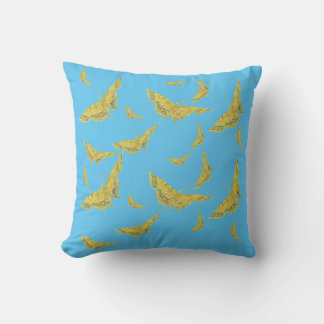 Coussin Jaune Vieux Monde Swallowtail motif papillon