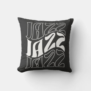 Coussin Jazz Wordmark Gras Contour