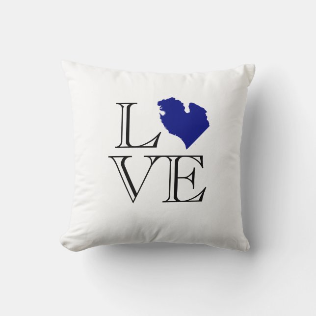 Coussin Je coeur Michigan (Recto)