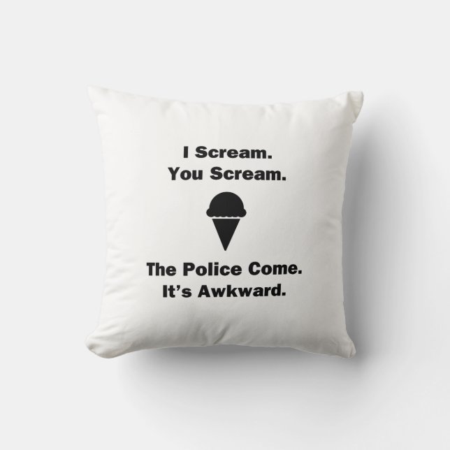Coussin Je crie Tu cries (Recto)