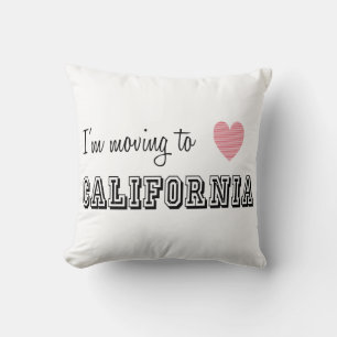 Coussin Je déménage en Californie