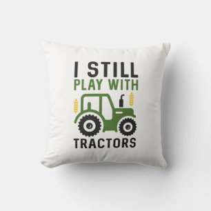 Coussin Je Joue Toujours Avec Les Tracteurs