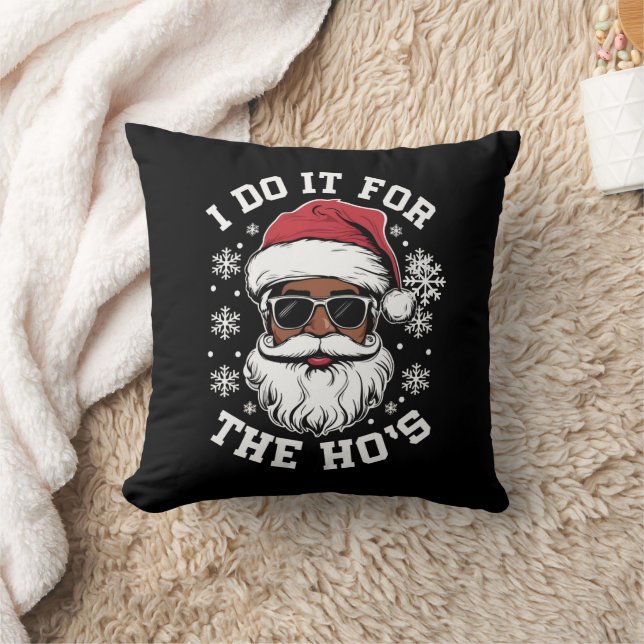Coussin Je Le Fais Pour Hos Christmas African Père Noël (Couverture)