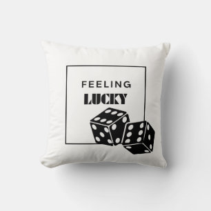 Coussin Je me sens chanceuse, fille chanceuse, fille chanc