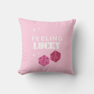 Coussin Je me sens chanceuse, fille chanceuse, fille chanc