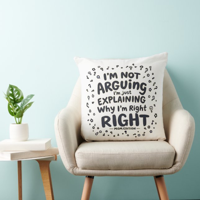 Coussin Je n’avance pas, j’ai raison | Cadeau Hilarious Ma (Chaise)