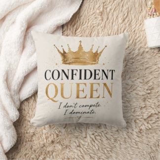 Coussin Je ne fais pas concurrence, je domine Féminin