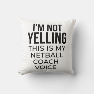 Coussin Je ne hurle pas que c'est ma voix d'entraîneur de