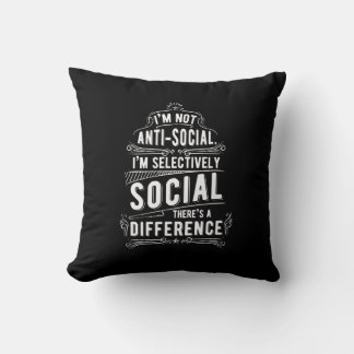 Coussin Je ne suis pas anti-social