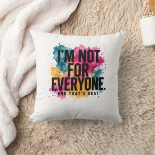 Coussin Je ne suis pas pour tout le monde – Aquarelle Col