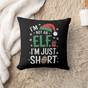 Coussin Je ne suis pas un elfe juste petit Noël drôle Xmas