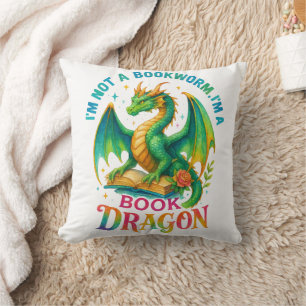 Coussin Je ne suis pas un ver de livre...