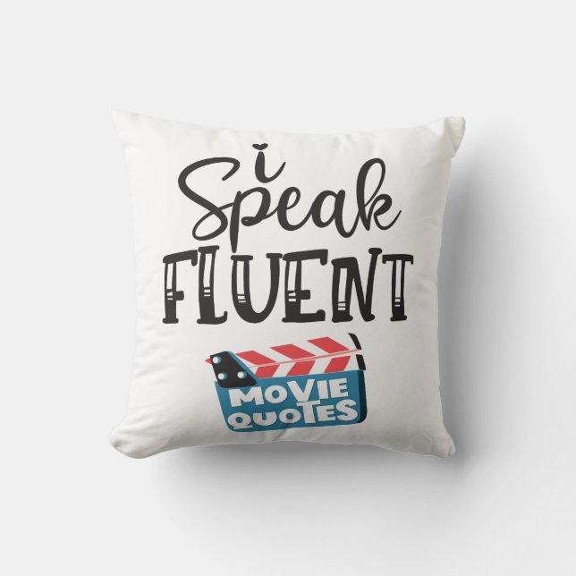 Coussin Je parle couramment les citations de film amusant  (Recto)