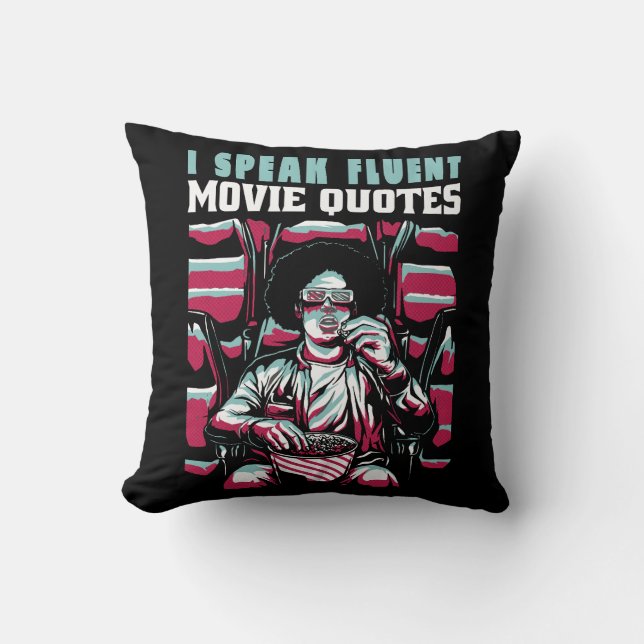 Coussin Je parle couramment les citations de films (Recto)