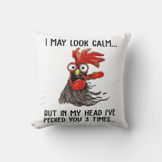 Coussin Je Pourrais Avoir L'Air Calme Mais Dans Ma Tête Je
