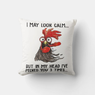 Coussin Je Pourrais Avoir L'Air Calme Mais Ma Tête Je T'Ai