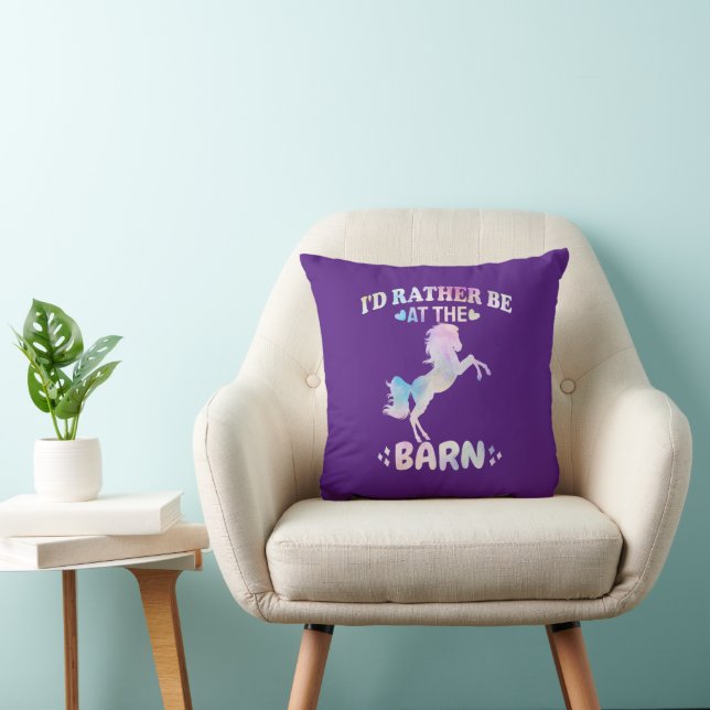 Coussin Je Préférerais Être À La Grange (Chaise)