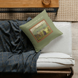 Coussin Je préférerais être à Pemberly Jane Austen Vintage