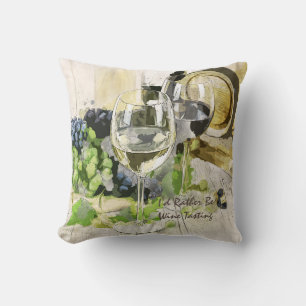 Coussin Je Préférerais Être Une Dégustation De Vins. Amate
