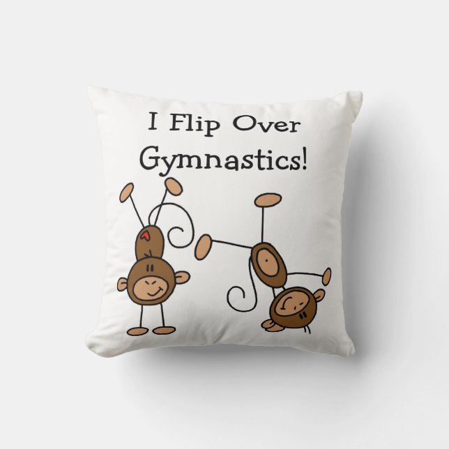 Coussin Je renverse au-dessus de la gymnastique (Recto)