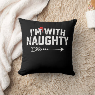 Coussin Je suis avec des couples coquins de Noël