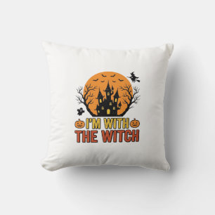 Coussin Je Suis Avec La Sorcière Design De Château Hallowe