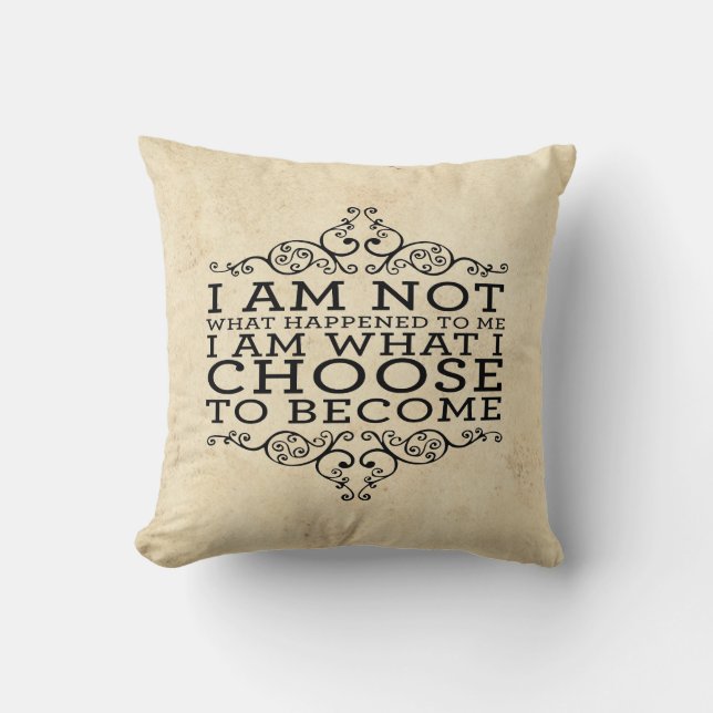 Coussin je suis ce qui de devenir je choisis (Recto)