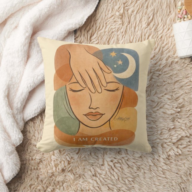 Coussin Je Suis Créé - Main de Grâce (Couverture)