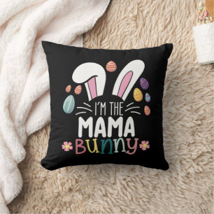 Coussin Je suis la maman maman lapin Pâques famille tenue 
