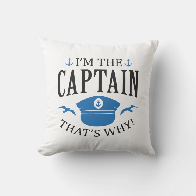 Coussin Je suis le capitaine (Recto)