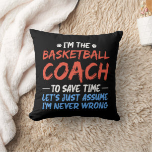 Coussin Je suis l'entraîneur de basket-ball pour gagner du
