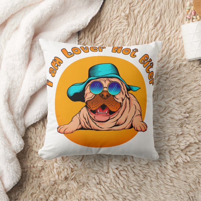 Coussin Je suis Lover Not Biter (Couverture)
