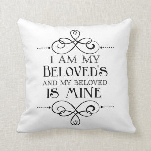 Coussin Je suis mon aimé et mon aimé est le mien