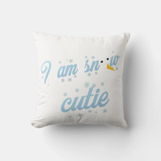 Coussin Je suis un bonhomme de neige mignon