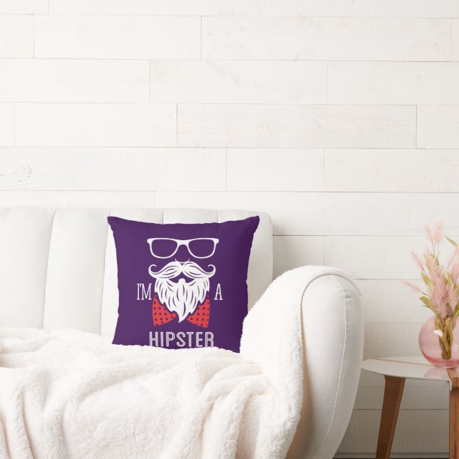 Coussin Je suis un Hipster (Canapé)