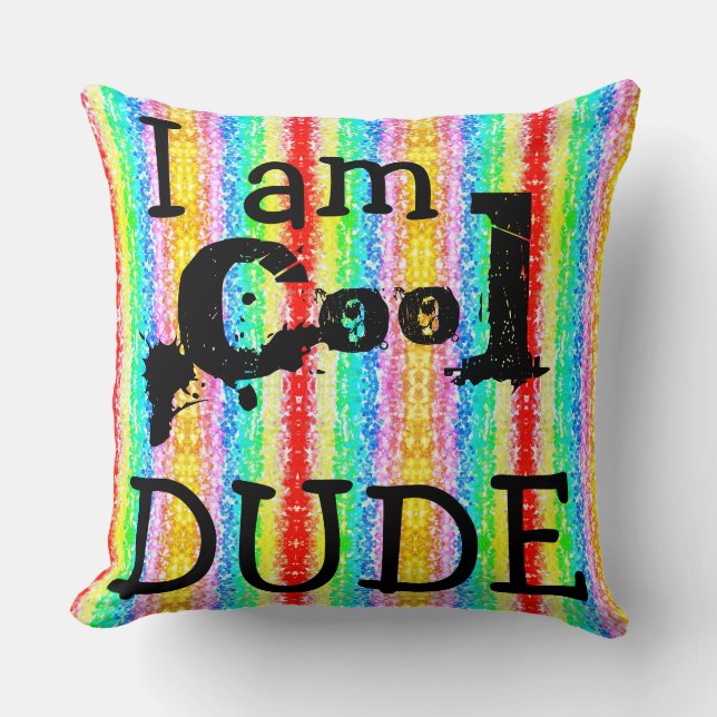 Coussin Je suis un T-shirt nerd cool (Recto)