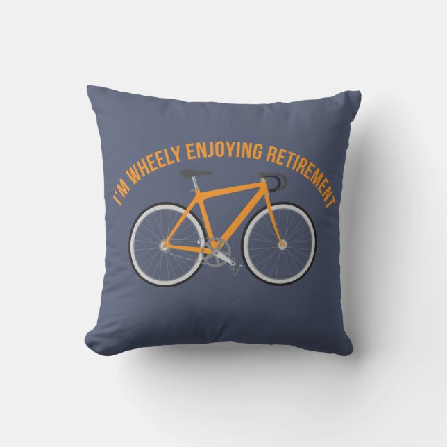 Coussin Je suis Wheely appréciant la bicyclette drôle de (Recto)