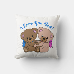Coussin Je T'Aime Avec Le Nounours Qui Tasse